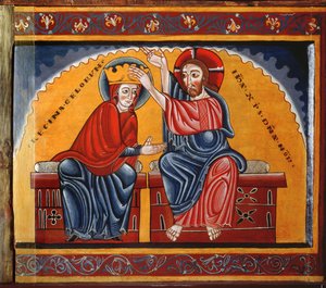 Coronation of the Virgin by Master of Lluca